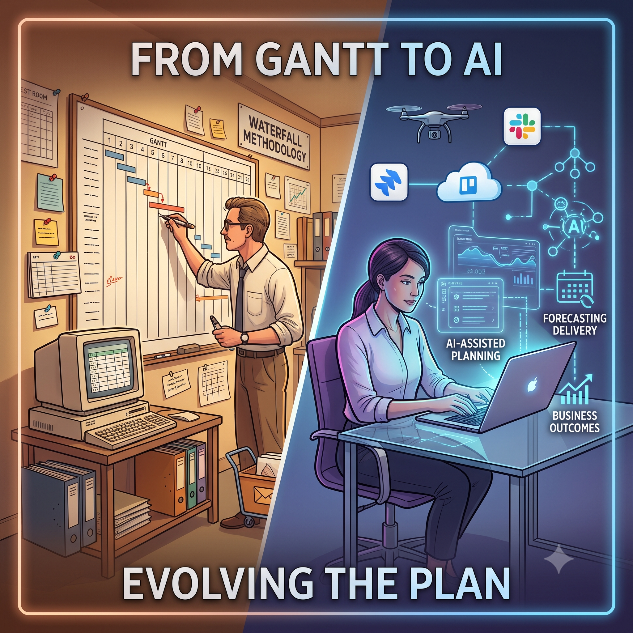 From Gantt Charts to AI: How Project Management Has Evolved Since the 80s